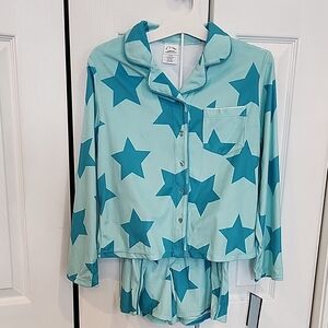 Art Class Teal Star Kids Pajama Set